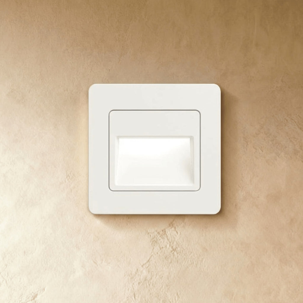 Modern Plastic Wall Light With Integrated LED for Hallway in White — Harbor Light Co.