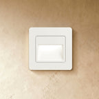 Modern Plastic Wall Light With Integrated LED for Hallway in White — Harbor Light Co.