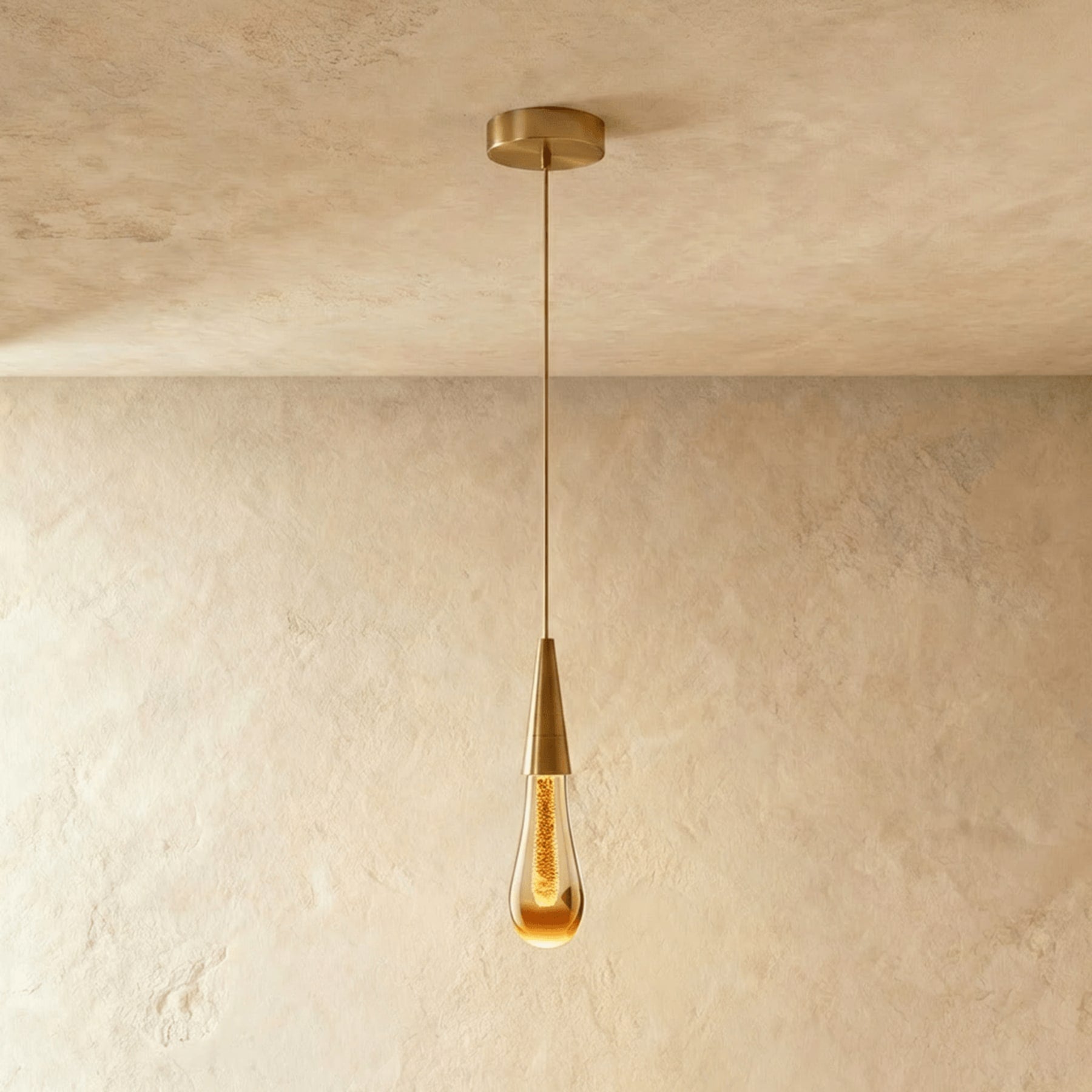 Modern Crystal Pendant Light With Adjustable LED Glow in Cool White (6000K) — Harbor Light Co.