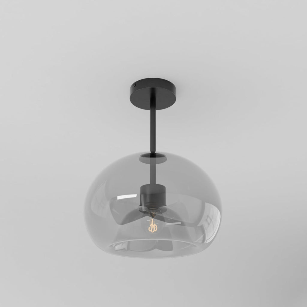 Modern Glass Semi-Flush Mount Ceiling Light for Living Room — Harbor Light Co.