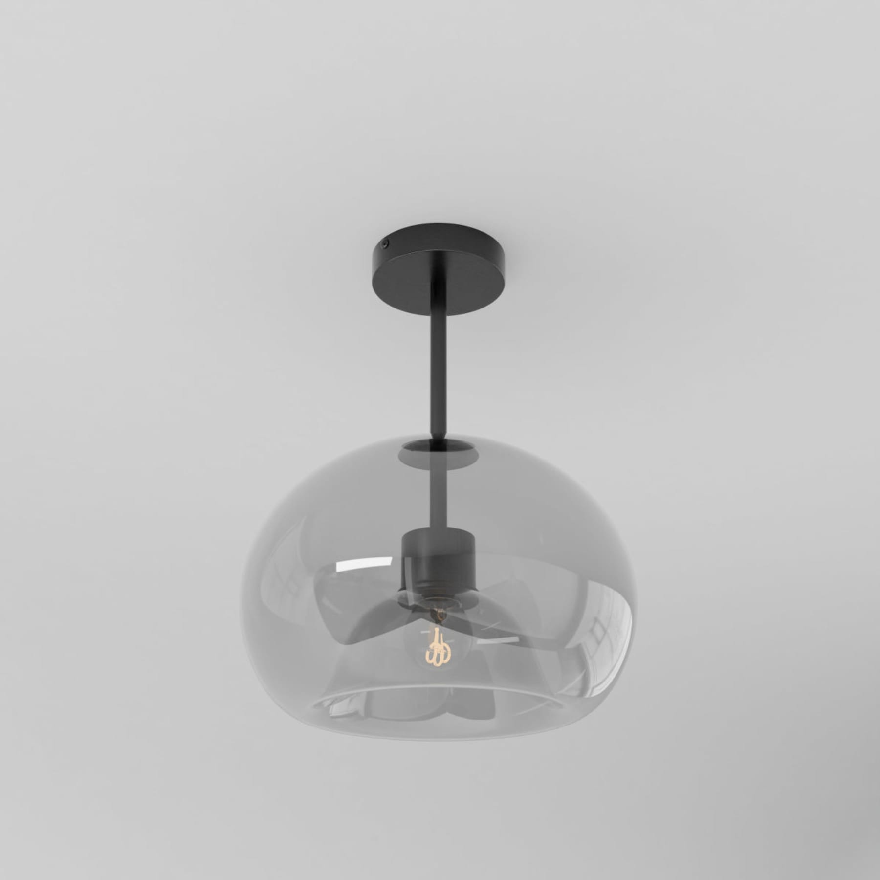 Modern Glass Semi-Flush Mount Ceiling Light for Living Room — Harbor Light Co.