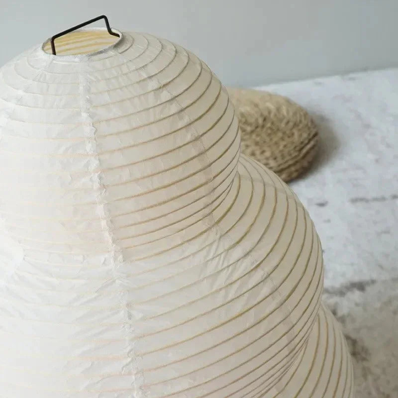 Bohemian Paper Floor Lamp With Warm Tri-Color Glow — Harbor Light Co.