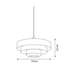 Mid-Century Metal Dining Room Pendant Light with Layered Disc Shade
