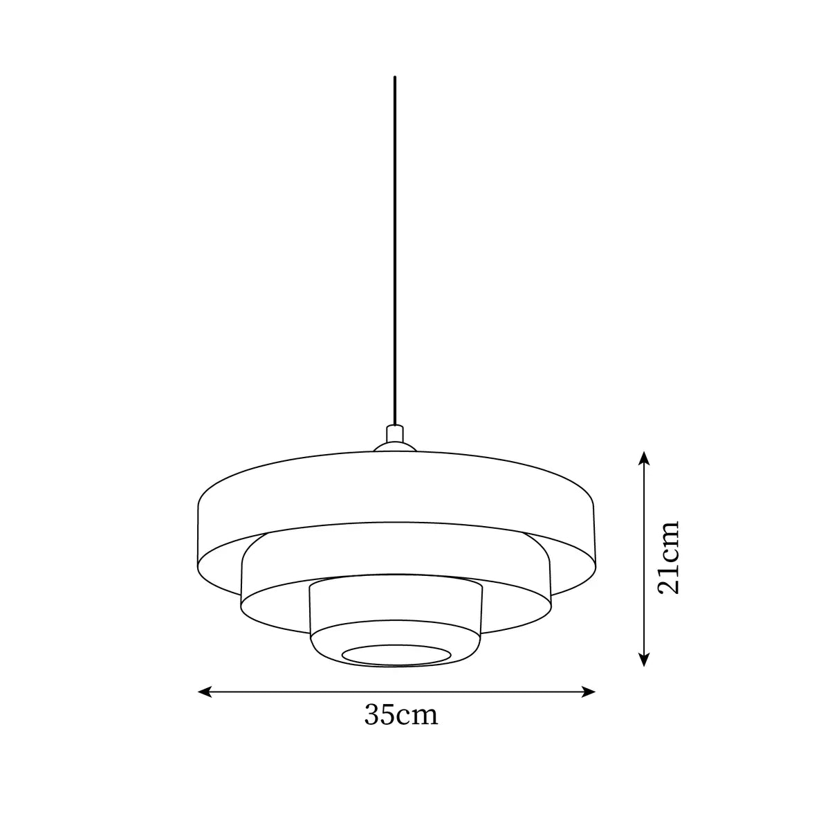 Mid-Century Metal Dining Room Pendant Light with Layered Disc Shade