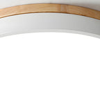 Round Flush Mount Ceiling Light with Wood Trim