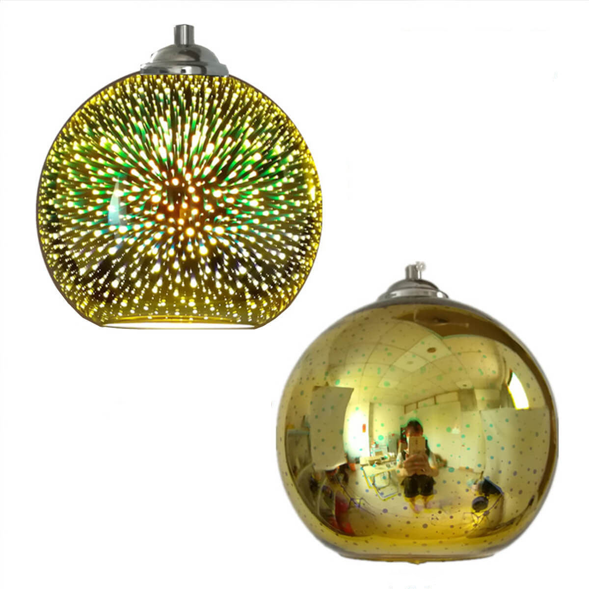 3D Firework Glass Globe Pendant Light