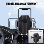 Car Phone Mount Dashboard Windshield Suction Cup Phone Holder with Telescopic Arm and Rotating Ball Joint