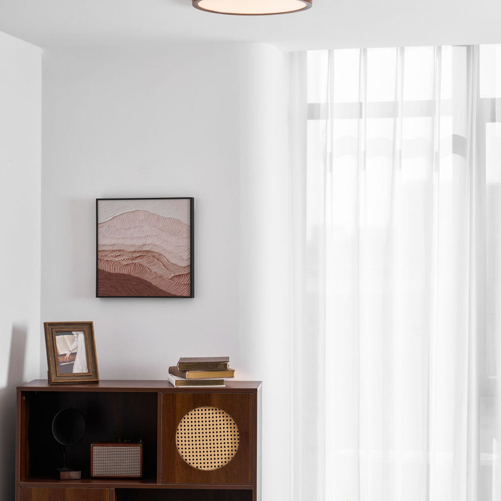 Modern Wood Flush Mount Ceiling Light With Slim Low-Profile Design — Harbor Light Co.