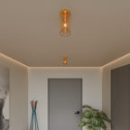 Modern Glass Semi-Flush Mount Ceiling Light for Living Room — Harbor Light Co.