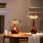 Modern Ash Wood and Brass Table Lamp for Living Room — Harbor Light Co.