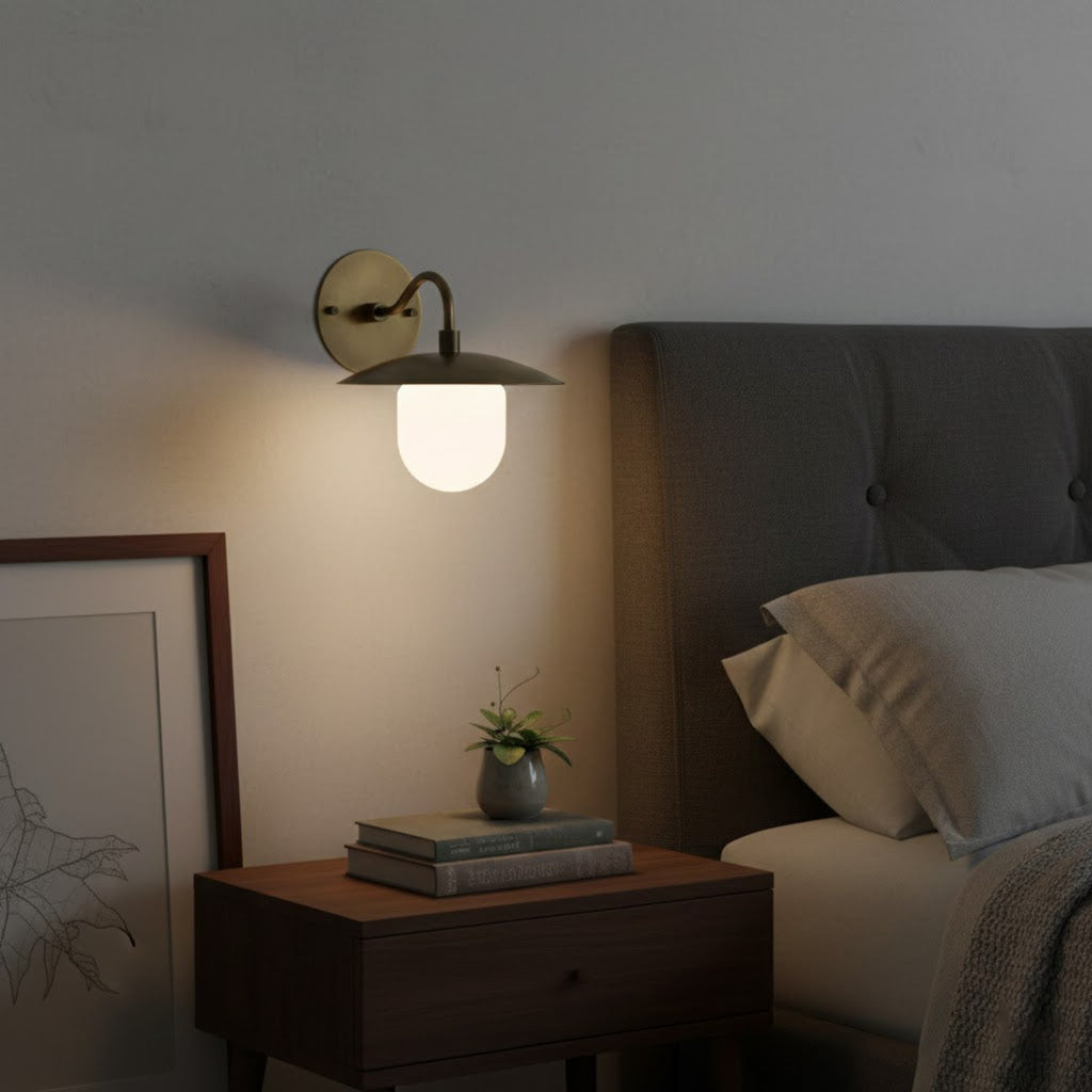 Modern Brass Wall Light for Living Room and Bedroom — Harbor Light Co.