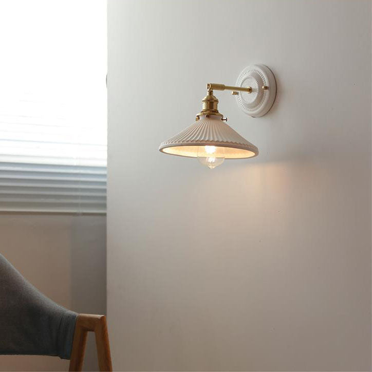 Vintage Ceramic Wall Sconce With Warm LED Glow — Harbor Light Co.
