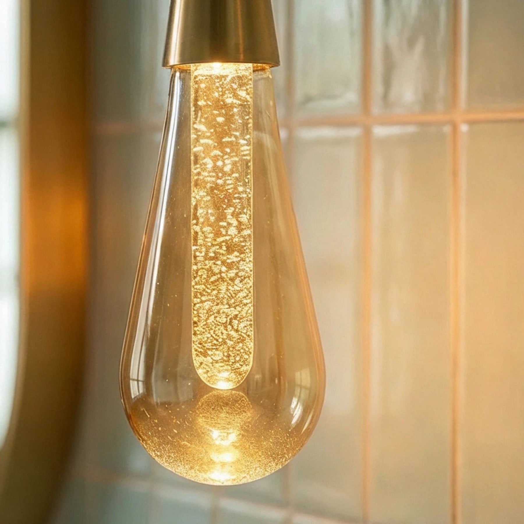 Modern Crystal Pendant Light With Adjustable LED Glow — Harbor Light Co.
