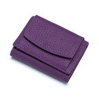 Small RFID Blocking Wallet for Women Soft PU Leather Trifold Mini Wallet with Coin Pocket Card Holder and Snap Closure