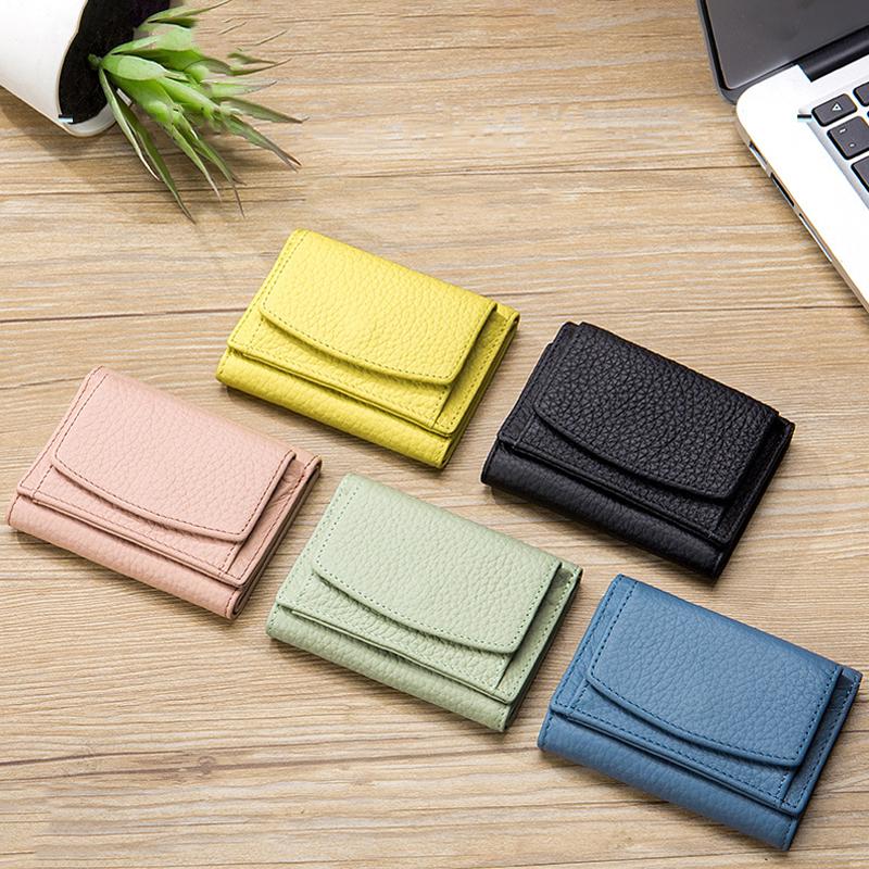 Small RFID Blocking Wallet for Women Soft PU Leather Trifold Mini Wallet with Coin Pocket Card Holder and Snap Closure