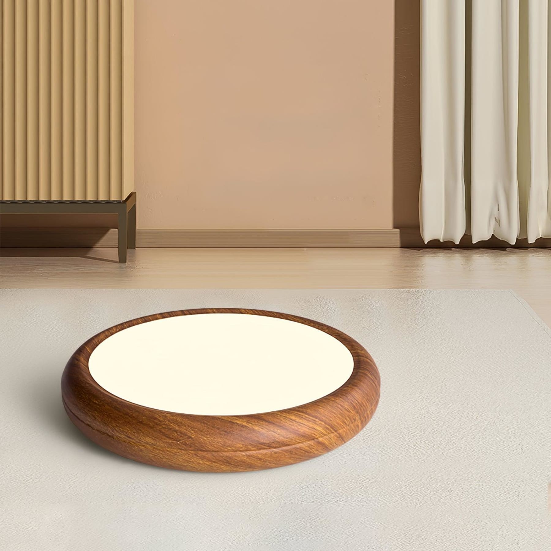 Modern Wood Flush Mount Ceiling Light for Living Room — Harbor Light Co.