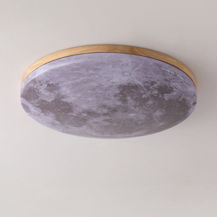 Modern Wood Flush Mount Ceiling Light With LED Bulbs For Bedroom — Harbor Light Co.