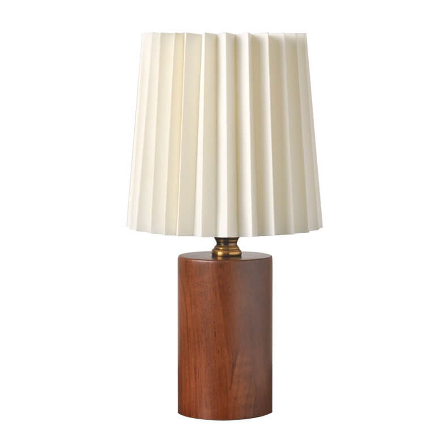 Retro Wood Table Lamp With Fabric Shade for Living Room — Harbor Light Co.
