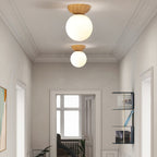 Modern Wood Semi-Flush Pendant Light With Warm LED Glow — Harbor Light Co.