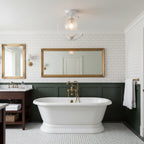 Modern Brass Semi-Flush Ceiling Light for Living Room — Harbor Light Co.