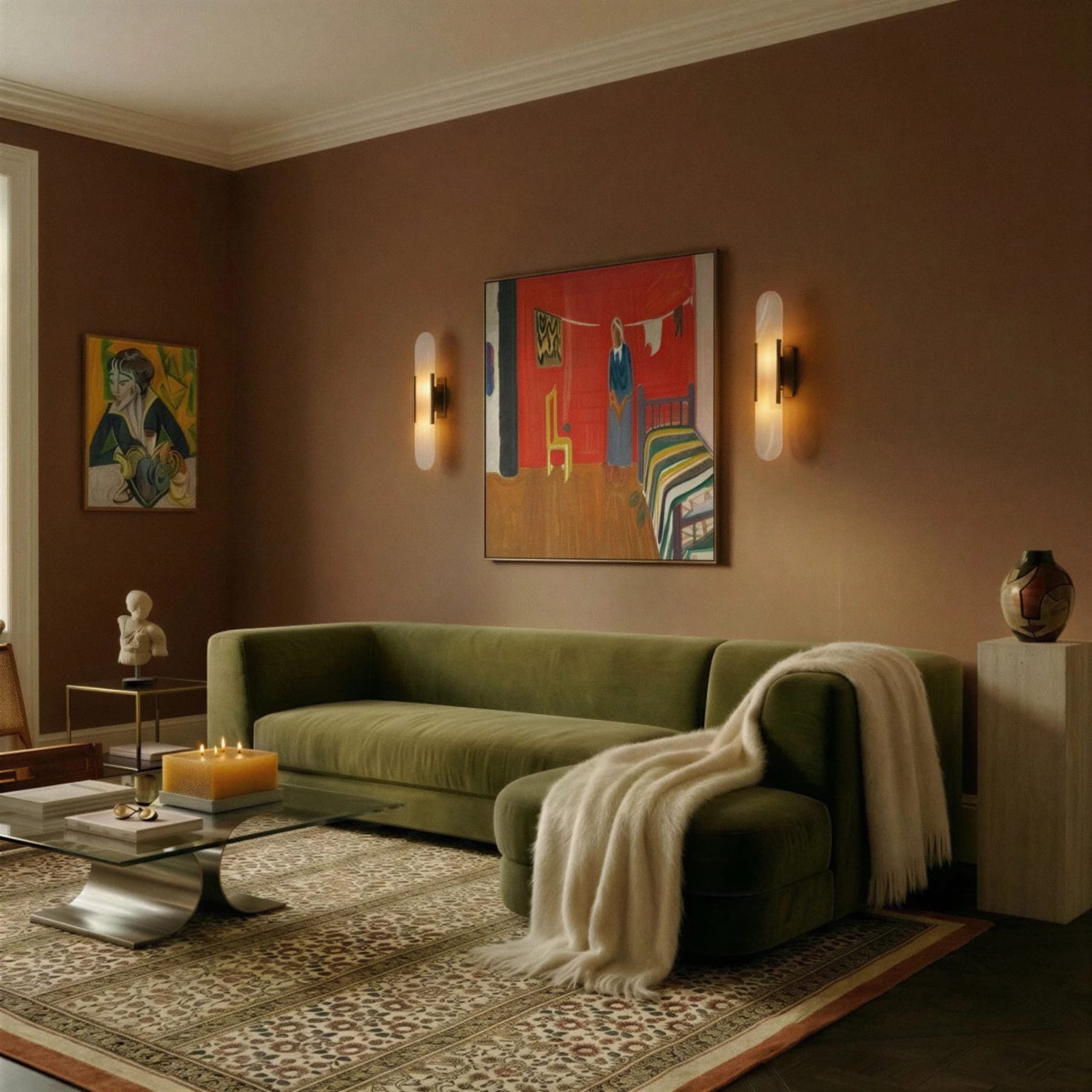 Modern Brass Wall Light With Warm LED Glow — Harbor Light Co.