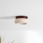 Modern Travertine Flush Mount Ceiling Light — Harbor Light Co.