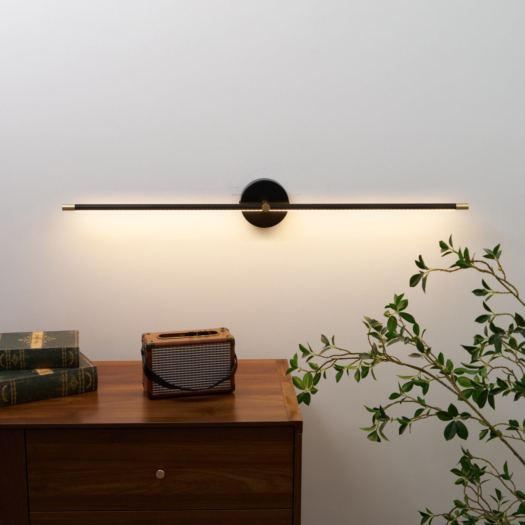Modern Linear Metal Wall Light With Warm LED Glow — Harbor Light Co.