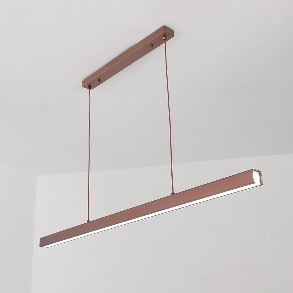 Modern Linear Pendant Light Bar with Integrated LED Light