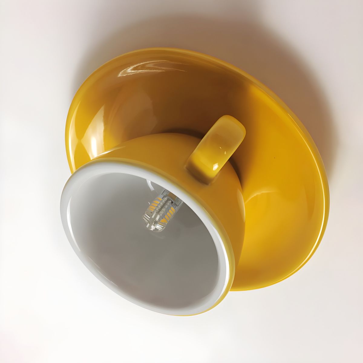 Modern Ceramic Flush Mount Ceiling Light With Gloss Finish — Harbor Light Co.