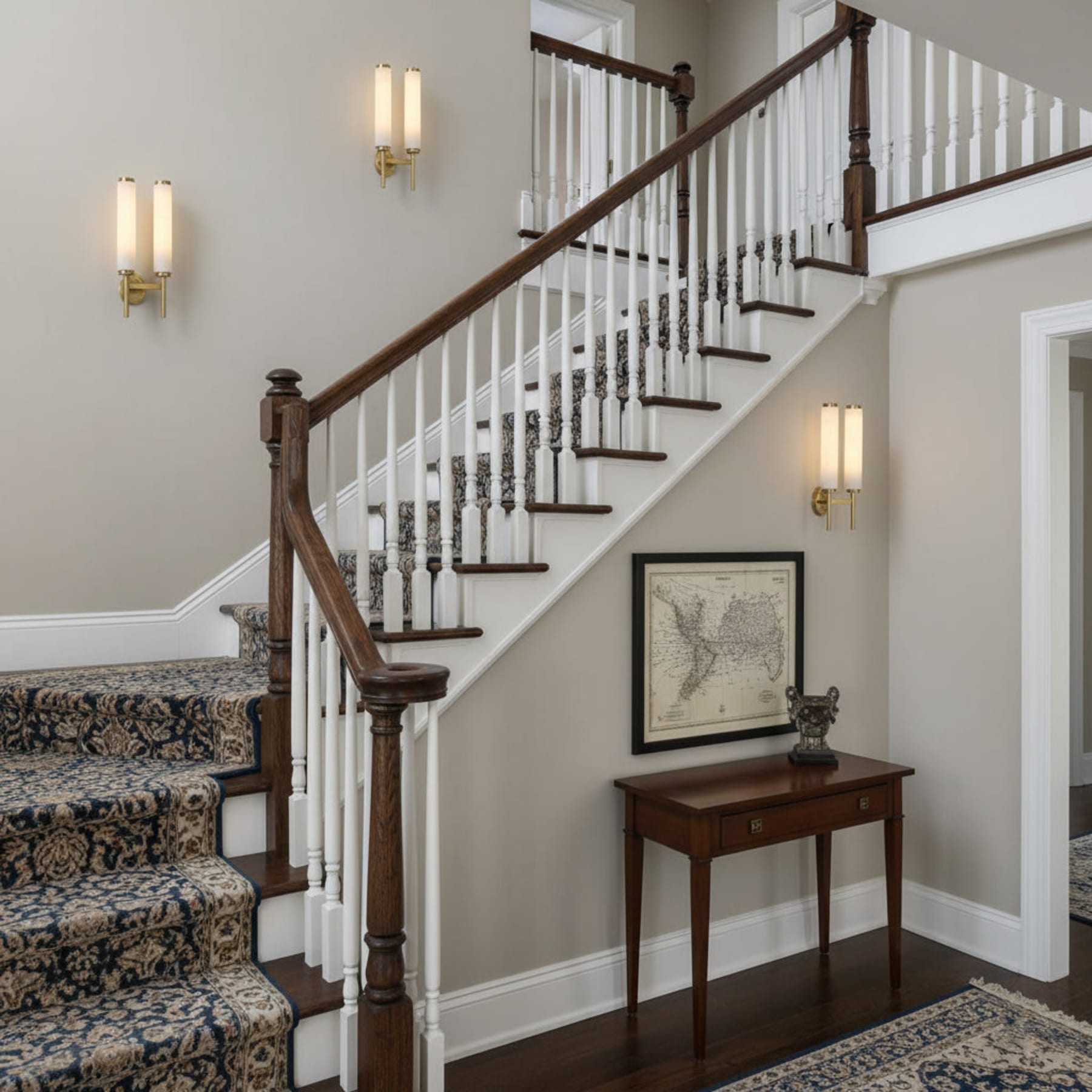 Modern Faux Alabaster Wall Light With Warm Glowing Shade — Harbor Light Co.