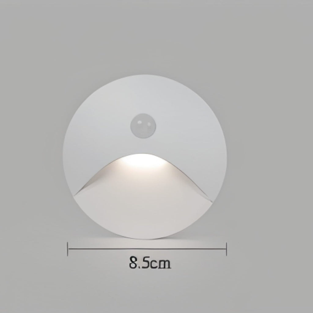Modern Aluminum Wall Light With Motion Sensor for Hallways in White — Harbor Light Co.