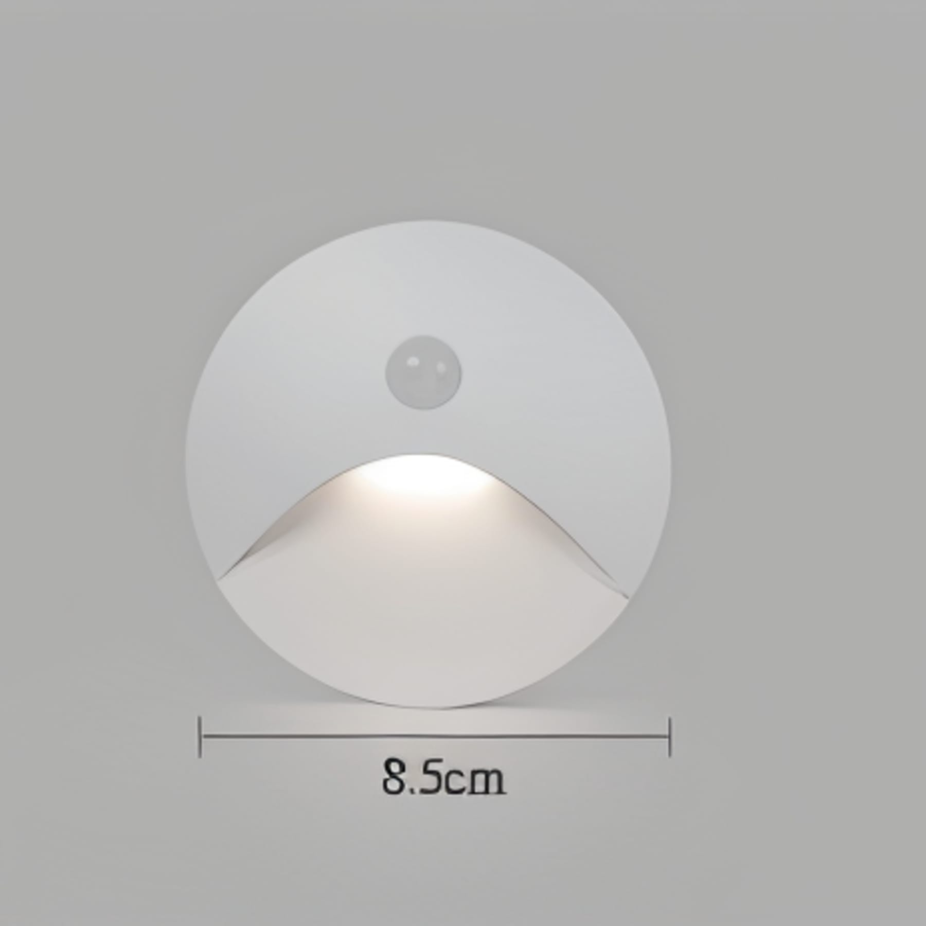 Modern Aluminum Wall Light With Motion Sensor for Hallways in White — Harbor Light Co.