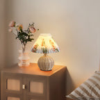 Bohemian Rattan Table Lamp With Tri-Color Dimmable Light — Harbor Light Co.