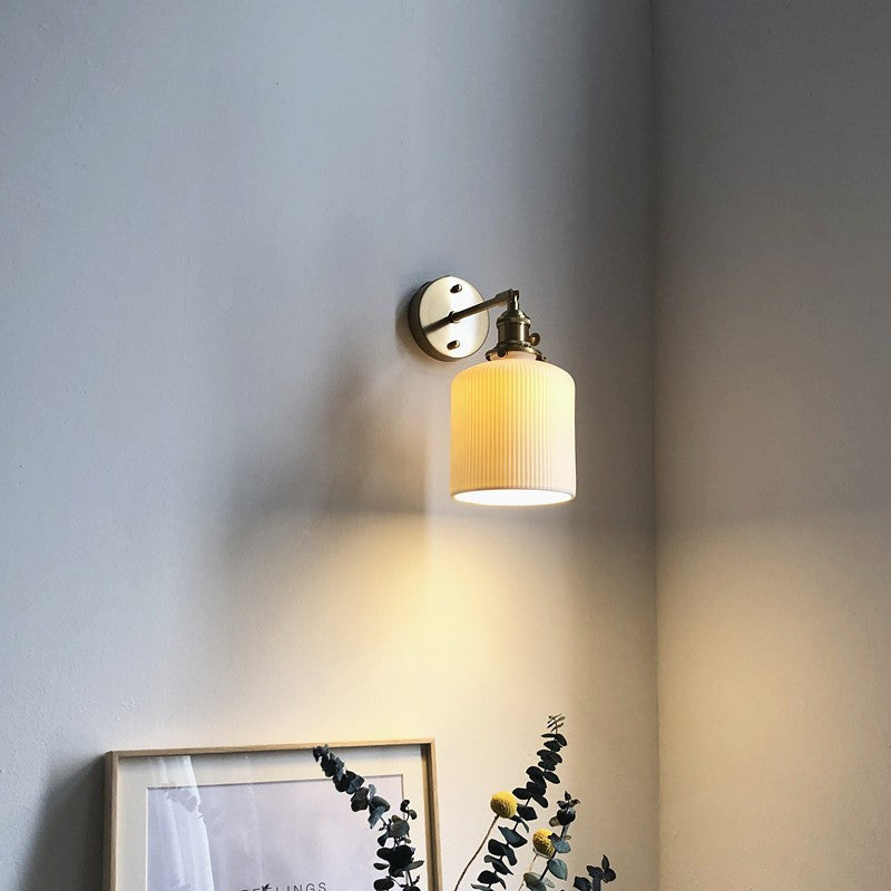 Modern Brass Ceramic Wall Sconce for Living Room — Harbor Light Co.
