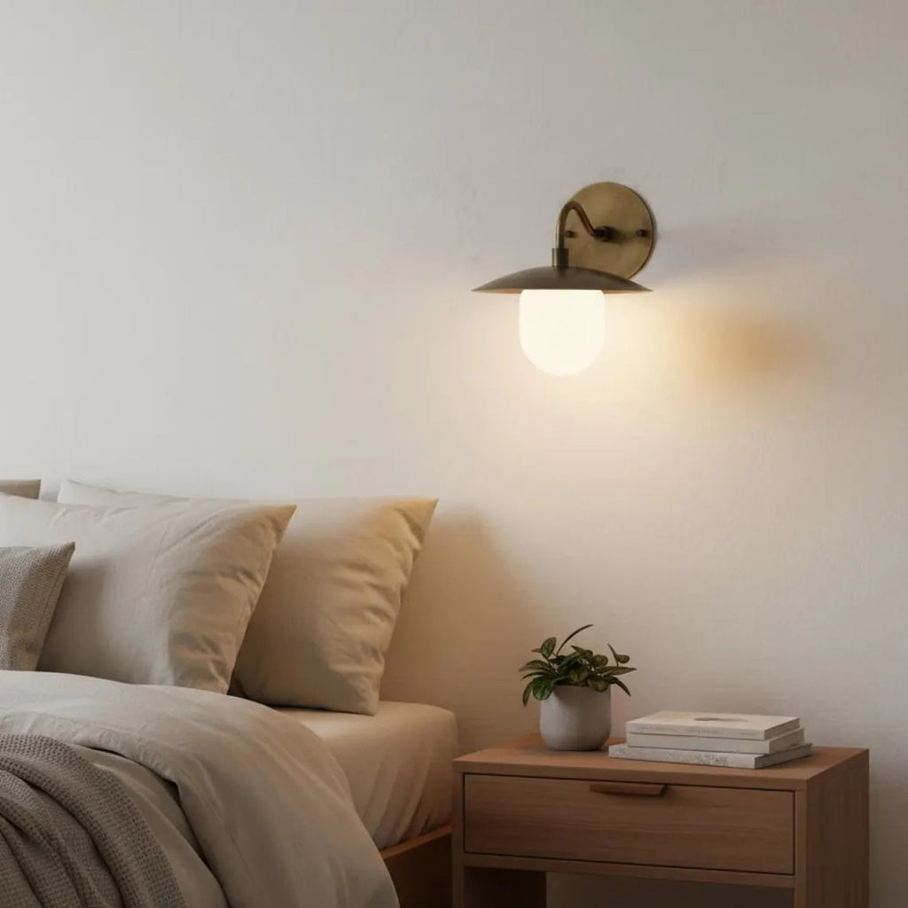 Modern Brass Wall Light for Living Room and Bedroom — Harbor Light Co.
