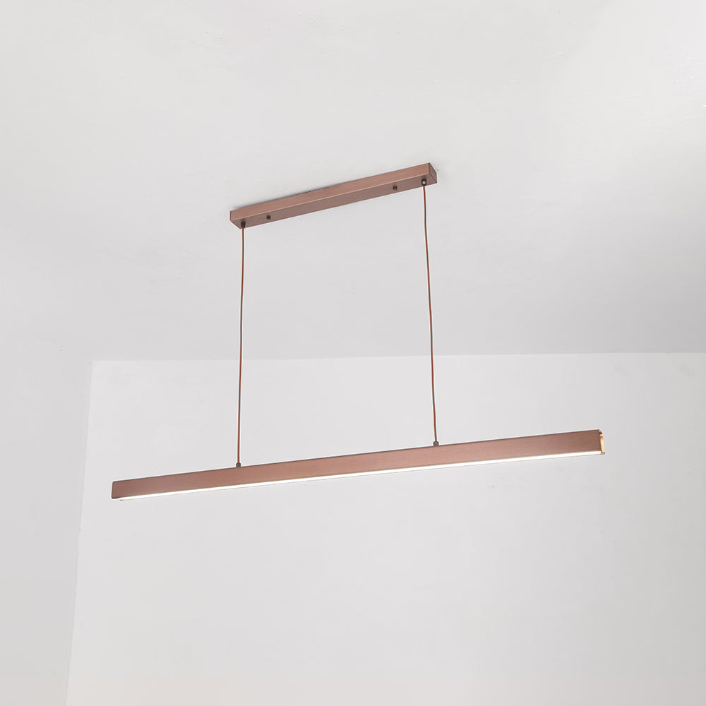 Modern Linear Pendant Light Bar with Integrated LED Light