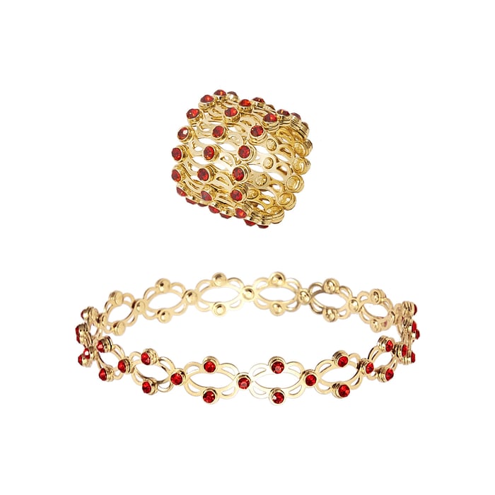 Foldable Zirconia Ring to Bracelet Convertible Jewelry with Expandable Band