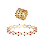 Foldable Zirconia Ring to Bracelet Convertible Jewelry with Expandable Band