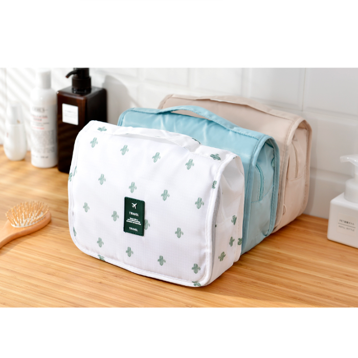 Hanging Travel Toiletry Bag Waterproof Cosmetic Organizer with Hook and Multiple Compartments for Women