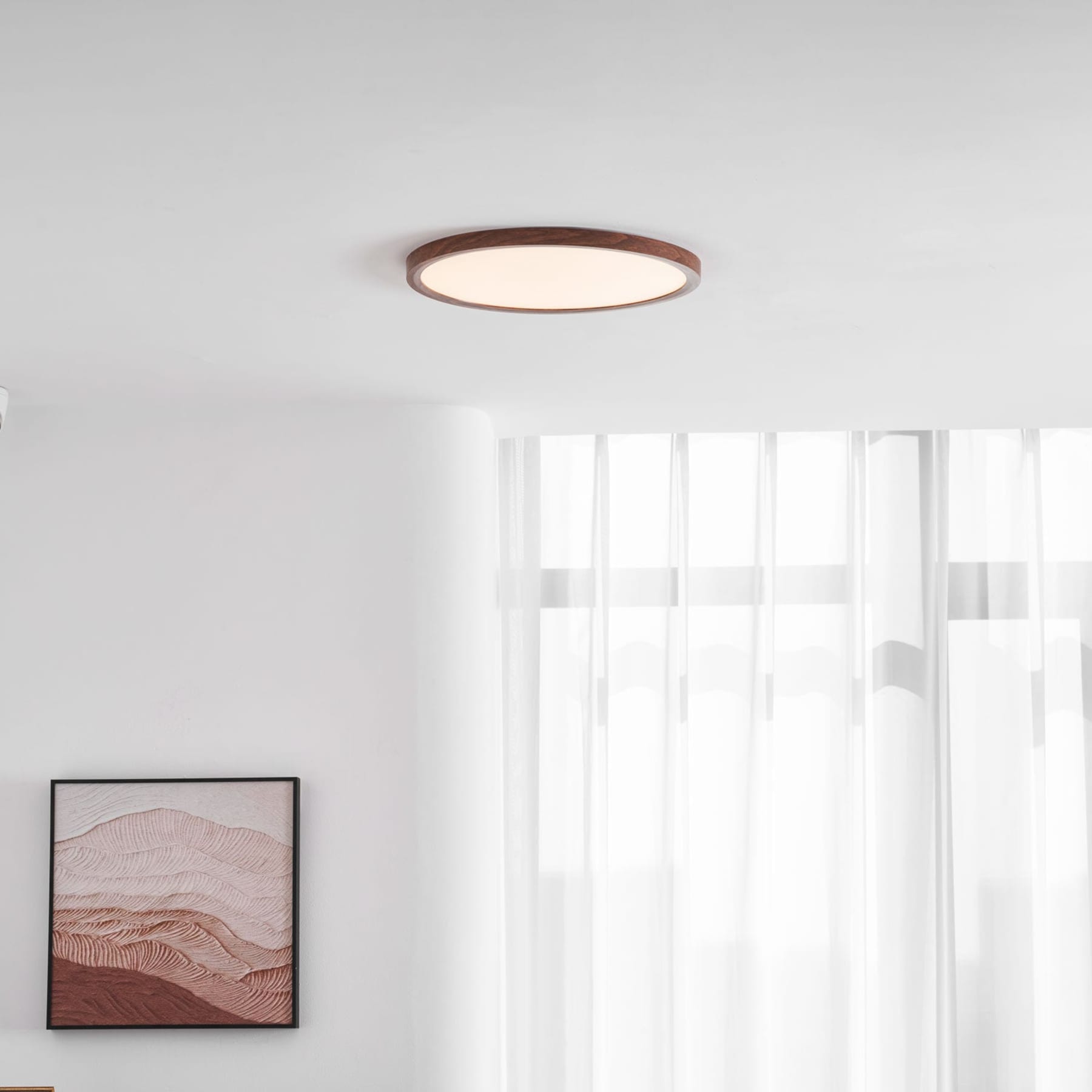 Modern Wood Flush Mount Ceiling Light With Slim Low-Profile Design — Harbor Light Co.