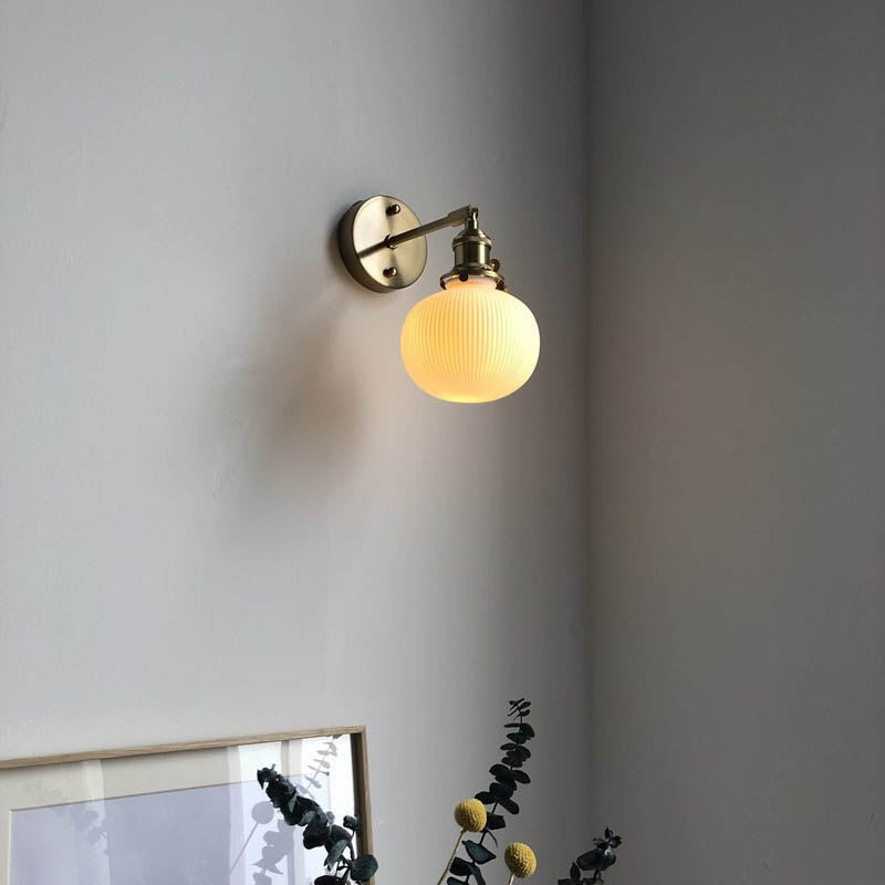 Modern Brass Ceramic Wall Sconce for Living Room — Harbor Light Co.