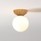 Modern Wood Semi-Flush Pendant Light With Warm LED Glow — Harbor Light Co.