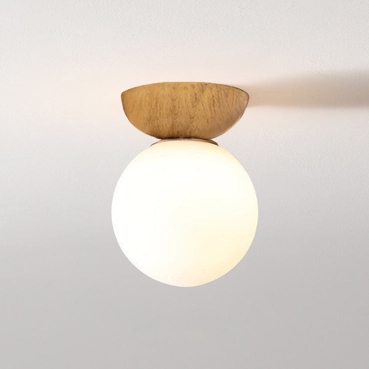 Modern Wood Semi-Flush Pendant Light With Warm LED Glow — Harbor Light Co.
