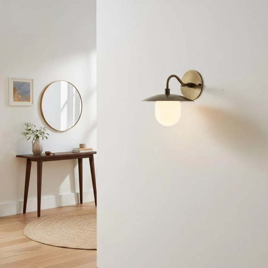 Modern Brass Wall Light for Living Room and Bedroom — Harbor Light Co.