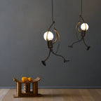 Modern Wrought Iron Pendant Light With Warm LED Glow — Harbor Light Co.