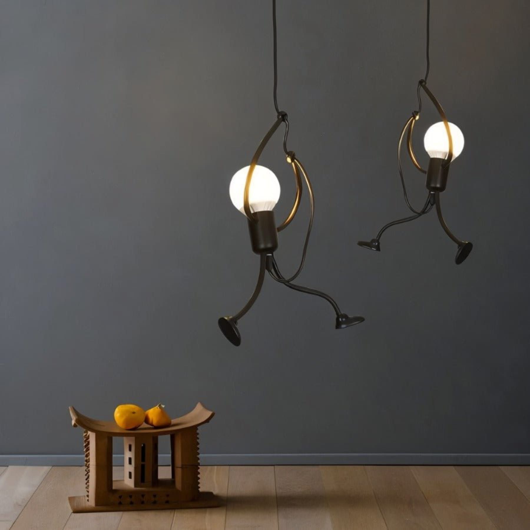 Modern Wrought Iron Pendant Light With Warm LED Glow — Harbor Light Co.