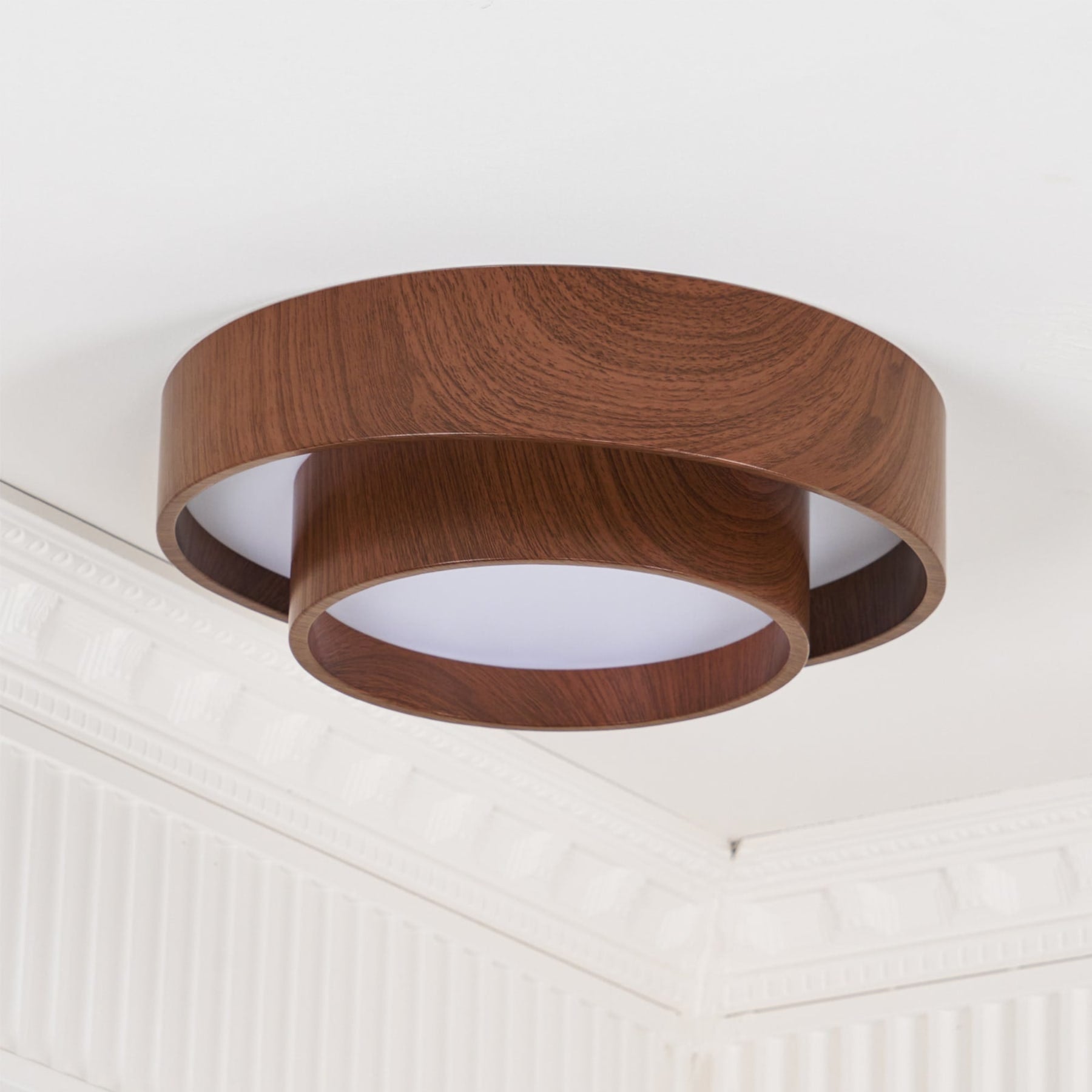 Modern Wood Flush Mount Ceiling Light for Living Room and Bedroom — Harbor Light Co.