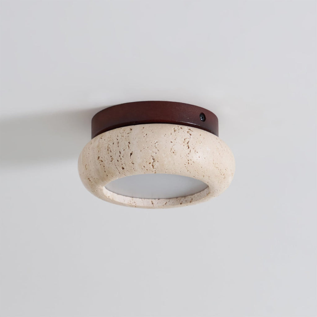 Modern Travertine Flush Mount Ceiling Light — Harbor Light Co.
