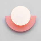 Modern Metal Wall Sconce With Selectable LED Light in Pink — Harbor Light Co.