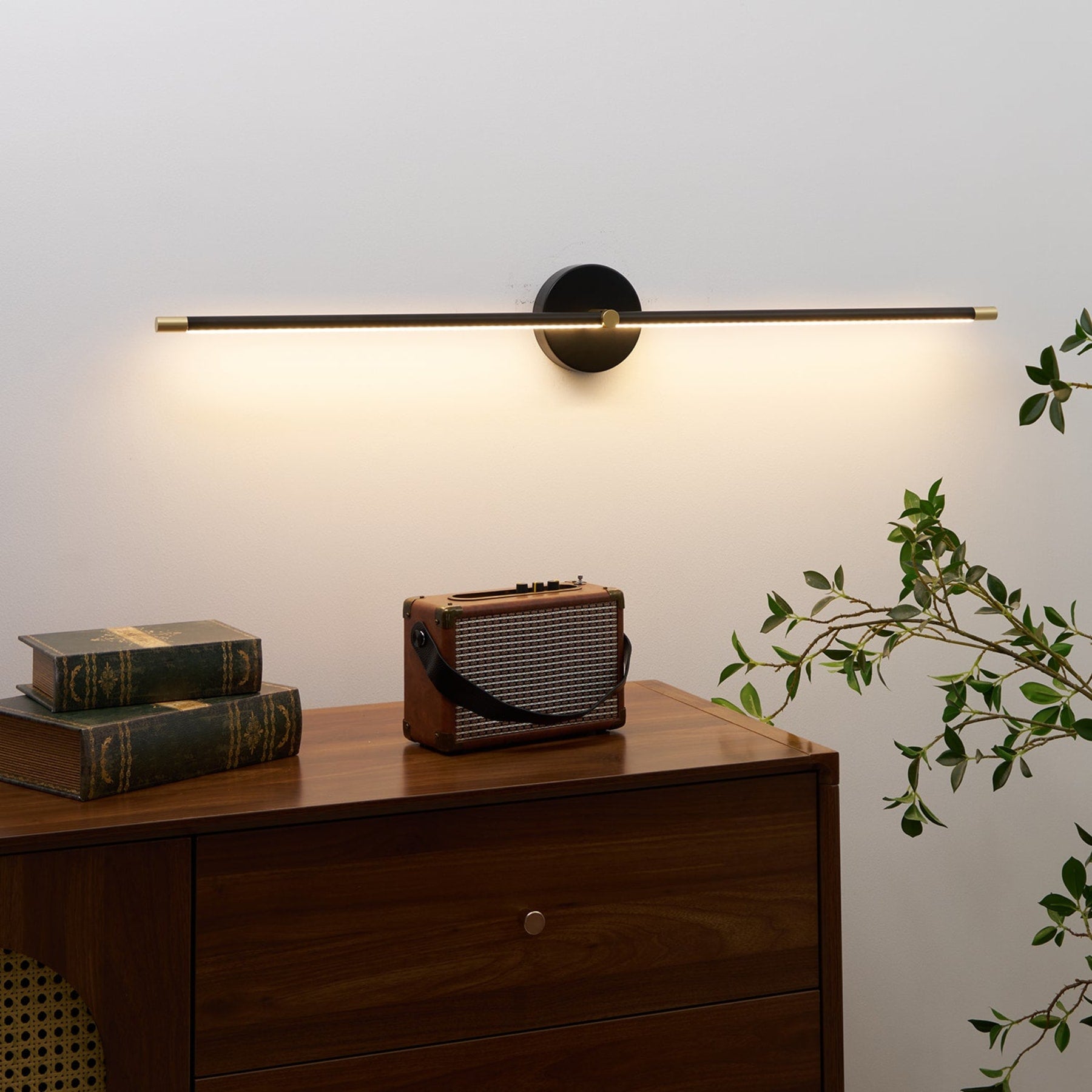 Modern Linear Metal Wall Light With Warm LED Glow — Harbor Light Co.
